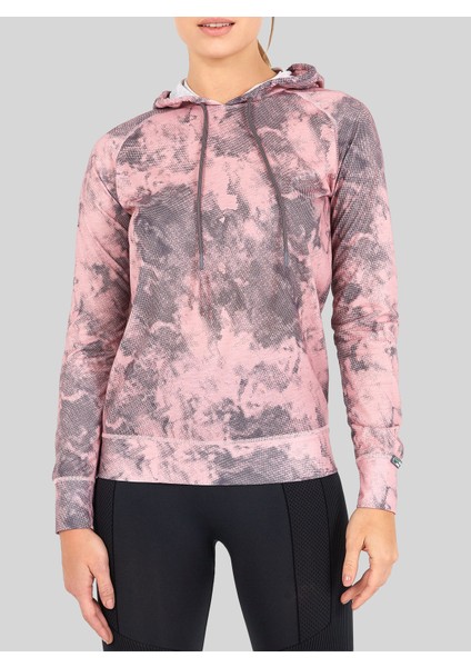 Kadın Termal Kapşonlu Sweatshirt 2. Seviye 6194 - Pembe Baskılı fiyatları