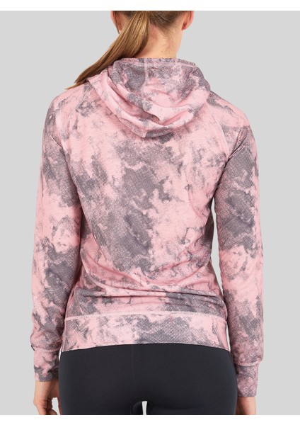 Kadın Termal Kapşonlu Sweatshirt 2. Seviye 6194 - Pembe Baskılı modelleri