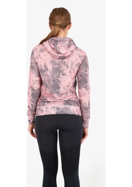 Kadın Termal Kapşonlu Sweatshirt 2. Seviye 6194 - Pembe Baskılı indirimleri