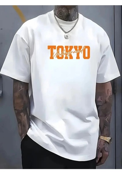 Mdb Baskılı Oversize Bisiklet Yaka Tshirt Beyaz fiyatları