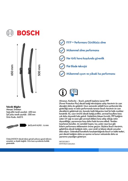 Aerotwin Silecek Seti [650/500 Mm] (Ssangyong Musso - Rexton (2017>) fiyatları