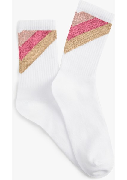 Çizgili Çok Renkli Soket Çorap