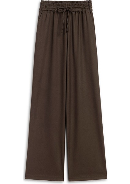 Belden bağlamalı wide leg fit pantolon IW6250003346074