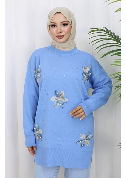 Triko Garnili Tunik 3010-10 Mavi fiyatları
