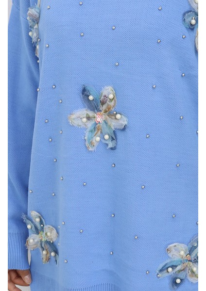 Triko Garnili Tunik 3010-10 Mavi indirimleri