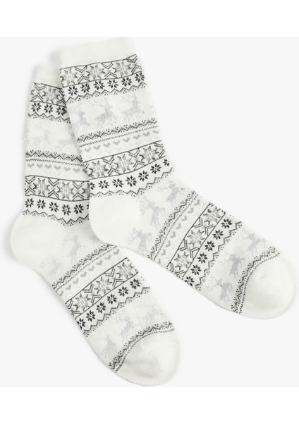 Desenli Soket Çorap
