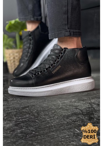 CH258 - Dbt Roma Deri Erkek Bot Sıyah