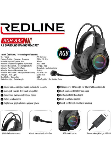 RGH-832 Gaming Headset fiyatları