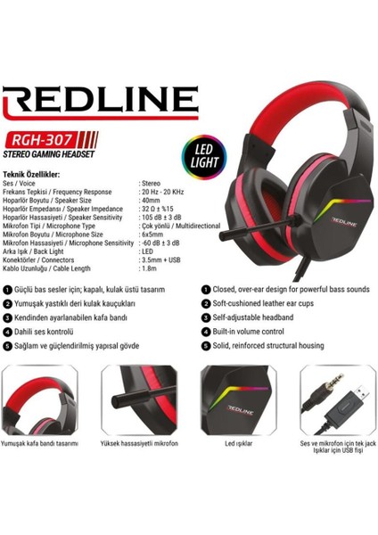 RGH-307 Rd Gaming Headset fiyatları