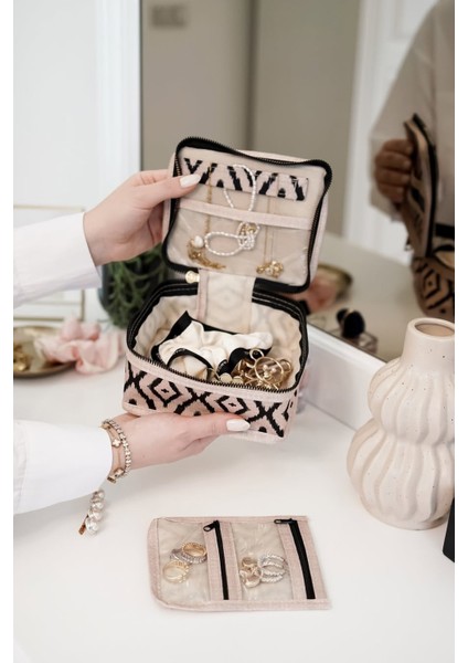 Takı Düzenleyici Mini Çanta Makyaj Aksesuar Düzenleyici Organizer