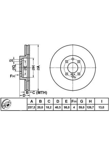 50100C Fren Diski On 51749124 (2 Adet Fiyatıdır)