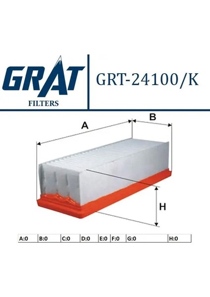 24100K Hava Filtresi 8200985420