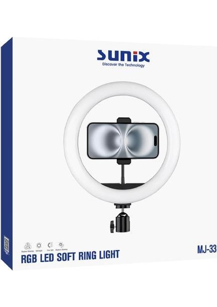 12 Inç LED Işıklı Telefon Tutuculu Selfie Makyaj Işığı Mj-33 modelleri