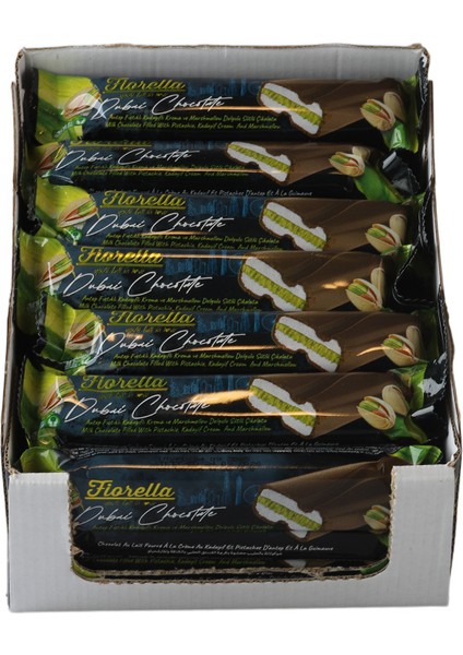 Sütlü Çikolatalı Marshmallowlu Dubai Bar 32 Gr. 24 Adet (1 Kutu) modelleri