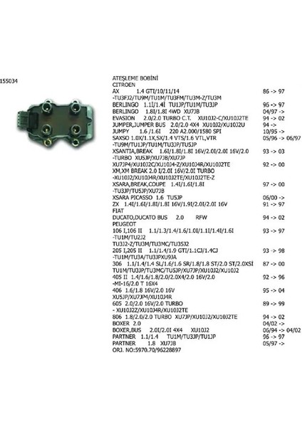 1550342 Bobin 279115210104 597048 597060