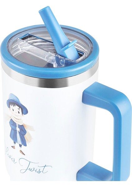 Star Hero Twist Çelik Sızdırmaz Termos Mavi 1150 ml