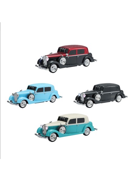 WS1934 Klasik Araba Şarjlı Bluetooth Hoparlör Ses Speaker Müzik Çalar Subwoofer Fm Radyo Sd Kart USB