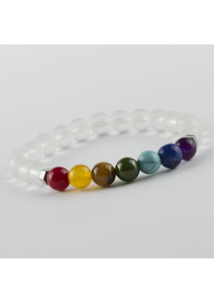 Resveq 7li Doğaltaş Çakra Bileklik-Şeffaf fiyatları