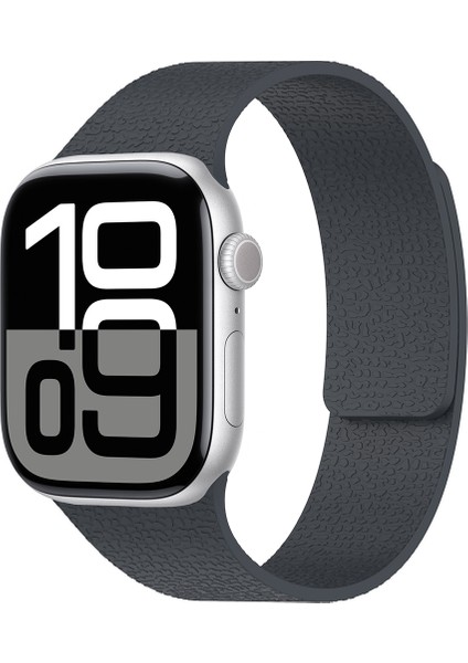 Apple Watch 7 41MM Airsilic Kabartma Desenli Silikon Kordon