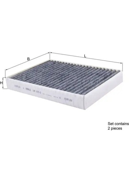 LAK6752S Polen Filtresi (Karbonlu) 64115A18B11 64115A18B28 64115A1BDB6