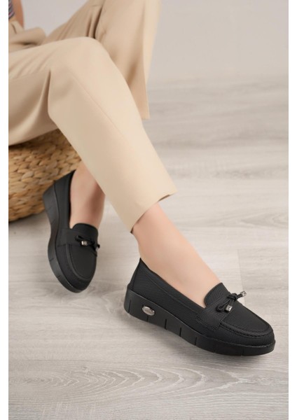 Ayzen 502 Siyah Kot Anatomik Kadın Ayakkabı