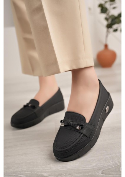 Ayzen 502 Siyah Kot Anatomik Kadın Ayakkabı