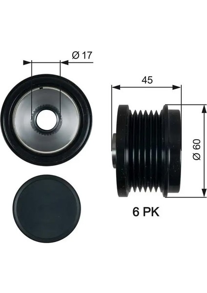 OAP7155 Alternator Kasnagi 31285815