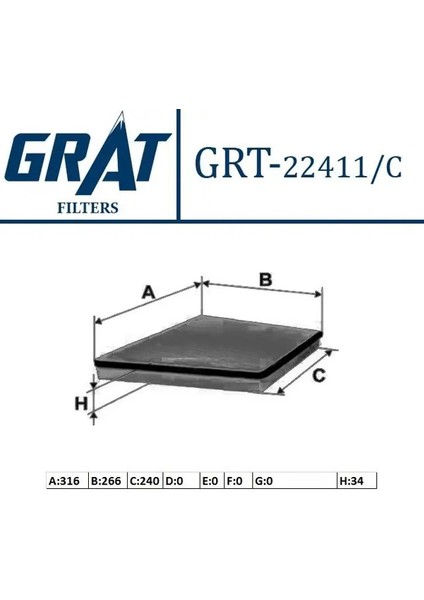 22411C Polen Filtresi (Karbonlu) 2118300218A