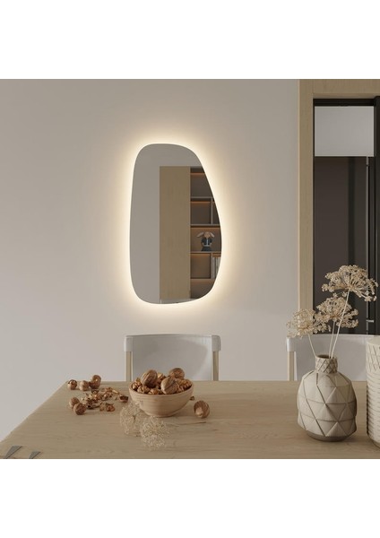 Ovalo LED Ayna – Organik Formlu Minimal Duvar Aynası