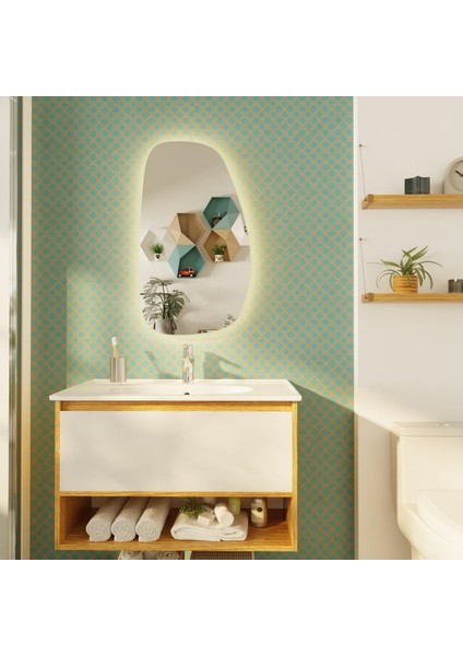 Ovalo LED Ayna – Organik Formlu Minimal Duvar Aynası modelleri