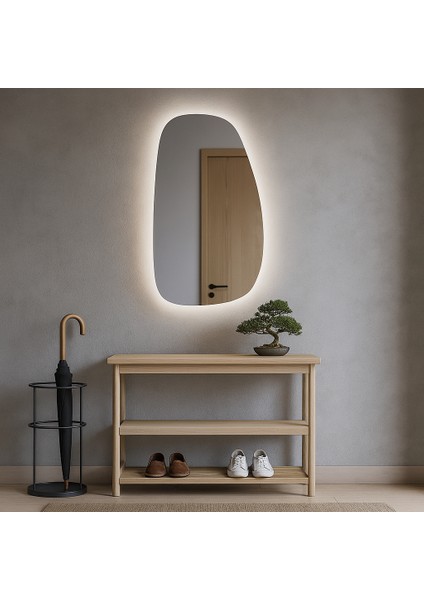 Ovalo LED Ayna – Organik Formlu Minimal Duvar Aynası fırsatları