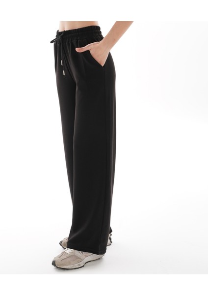 Beli Lastikli Siyah Kadın Eşofman Altı modelleri