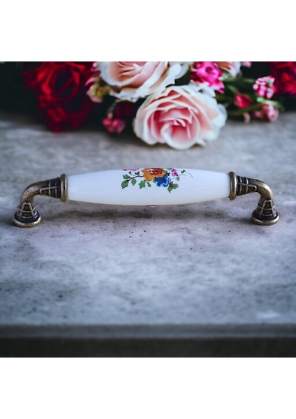 Mobilya Mutfak Çekmece Dolap Kapak Dolabı Kulbu Kulpu Kulpları Beyaz 128 Mm-12.8 cm Porselen fiyatları