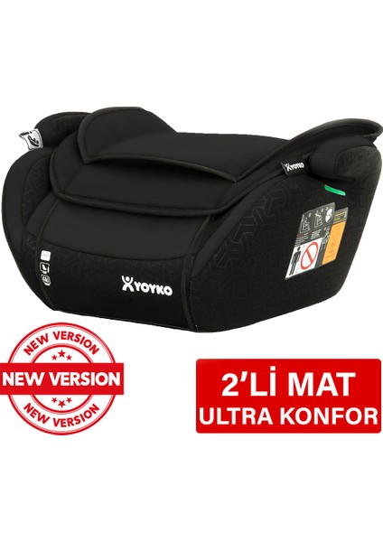 15-36 kg Oto Koltuğu Yükseltici I-Size Premium Booster Siyah