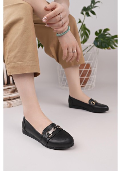 Nesil Shoes Sdf 624 Siyah Günlük Kadın Babet