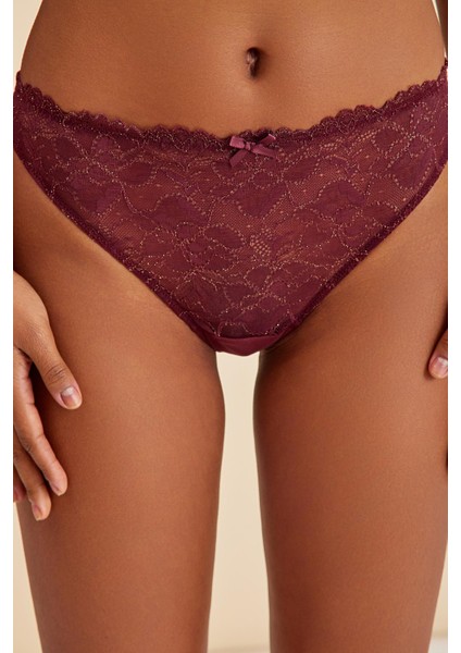 Roma Bordo Dantelli Slip Külot