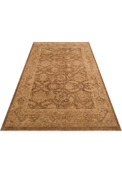 Shiraz SHR 01 Bej - Vintage Eskitme Desenli Yumuşak Dokulu Modern Makine Halısı fırsatları