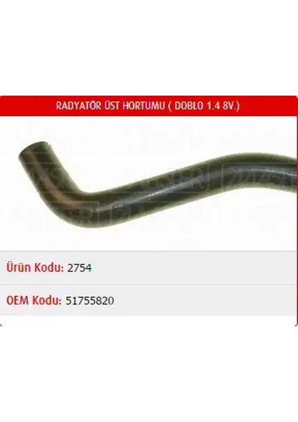 M2754 Radyator Hortumu Ust 51755820