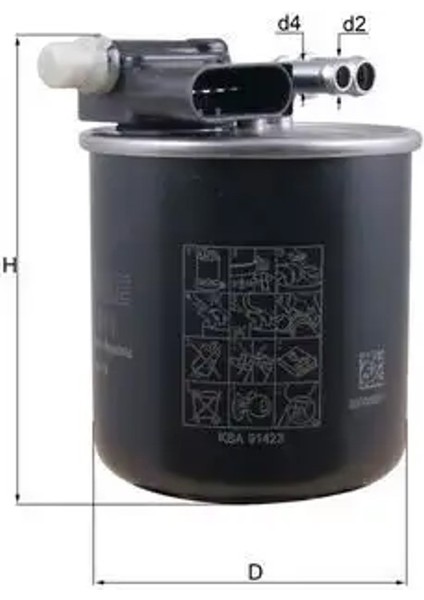 KL911 Yakit Filtresi 16401HG00A A6420903152 A6420905352