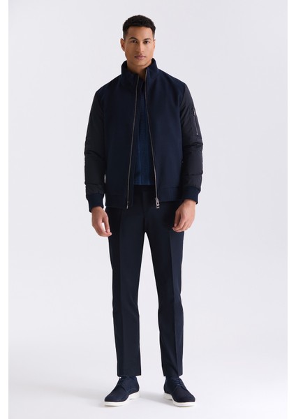 Lacivert Regular Fit Gömlek Yaka Erkek Mont fiyatları