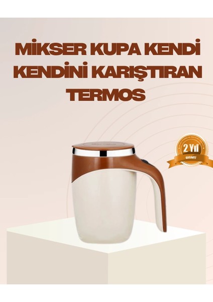 Buğz USB Şarjlı Manyetik Karıştırıcı Kupa – Otomatik Kahve Karıştırma Bardağı