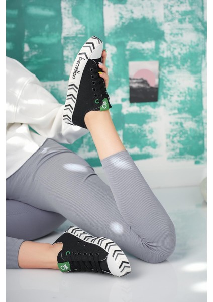 30624 Siyah Kısa Unisex Sneakers