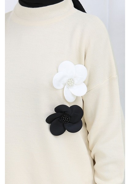 Triko Balıkçı Yaka Tunik Pantolon Ikili Takım 1015-04 Bej indirimleri