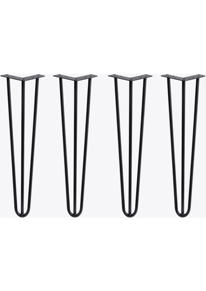 Martı Siyah Metal Sehpa Masa Ayağı 71 cm 4’lü Set Dayanıklı Mobilya Destek Ayağı Yükseltici Model
