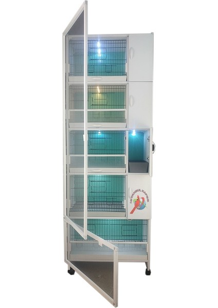 Istanbul Kafes - Model M05YS - 5’li DOLAP – PVC KUŞ DOLABI – PVC KAFES – SALMA KAFES - PLASTİK DOLAP - ÇOK AMAÇLI DOLAP - Muhabbet Salmalı Kafes (MONTAJLI KURULU GÖNDERİM) modelleri