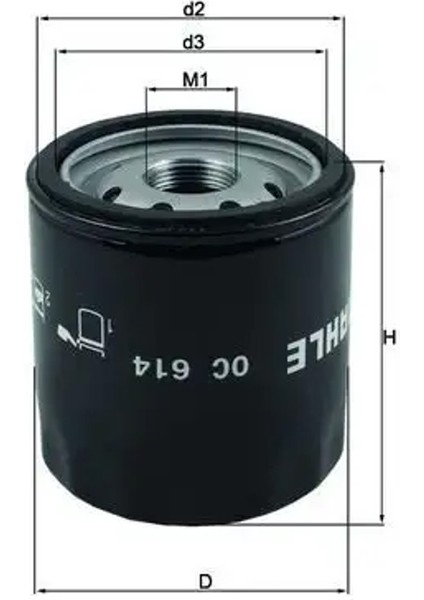 OC614 Yag Filtresi 00K04884900AB 00K04892339AA 00K04892339AB