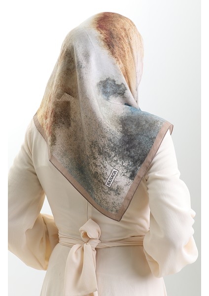 Karaca Desenli Doğal Elyaf Eşarp 82018-10 Toprak Kahverengi fırsatları