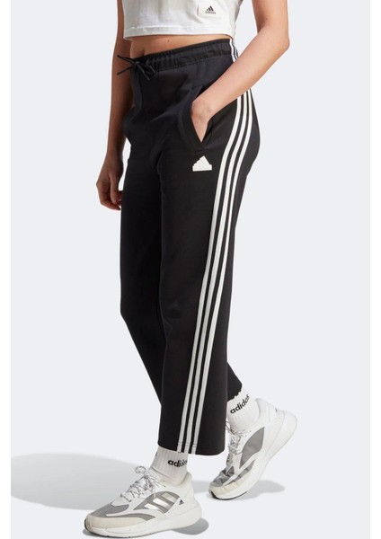 Sportswear Future Icons Three Stripes Open Hem Pant Sweatpants Kadın Eşofman Altı Siyah