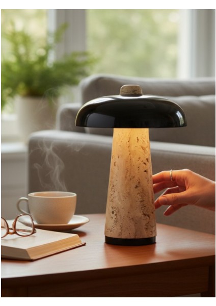 Masa Lambası Traverten GoLightUp