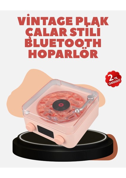 Buğz Retro Kristal Netliğinde Ses – Gece Işıklı Retro Bluetooth Hoparlör
